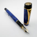 Parker Lapis Blue Duofold Centennial (Largest) Fountain Pen - Fine 18kt Gold Nib