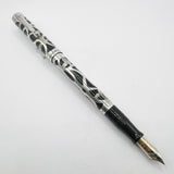 Sheaffer Nostalgia Sterling Silver Filigree Fountain Pen - Medium 18kt Gold Nib