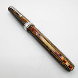 OMAS Original Style Arte Italiana Arco Bronze Celluloid Paragon Fountain Pen (Circa 2000) - High Tech Trim - Fine 18kt Gold Nib
