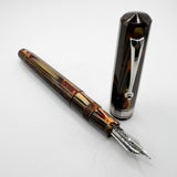 OMAS Original Style Arte Italiana Arco Bronze Celluloid Paragon Fountain Pen (Circa 2000) - High Tech Trim - Fine 18kt Gold Nib