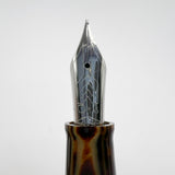 OMAS Original Style Arte Italiana Arco Bronze Celluloid Paragon Fountain Pen (Circa 2000) - High Tech Trim - Fine 18kt Gold Nib