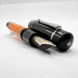 Delta - The Original Oversized DolceVita Sterling Silver Trim Fountain Pen - Medium 18kt Gold Nib