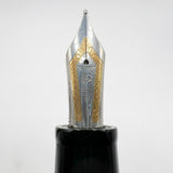 Delta - The Original Oversized DolceVita Sterling Silver Trim Fountain Pen - Medium 18kt Gold Nib