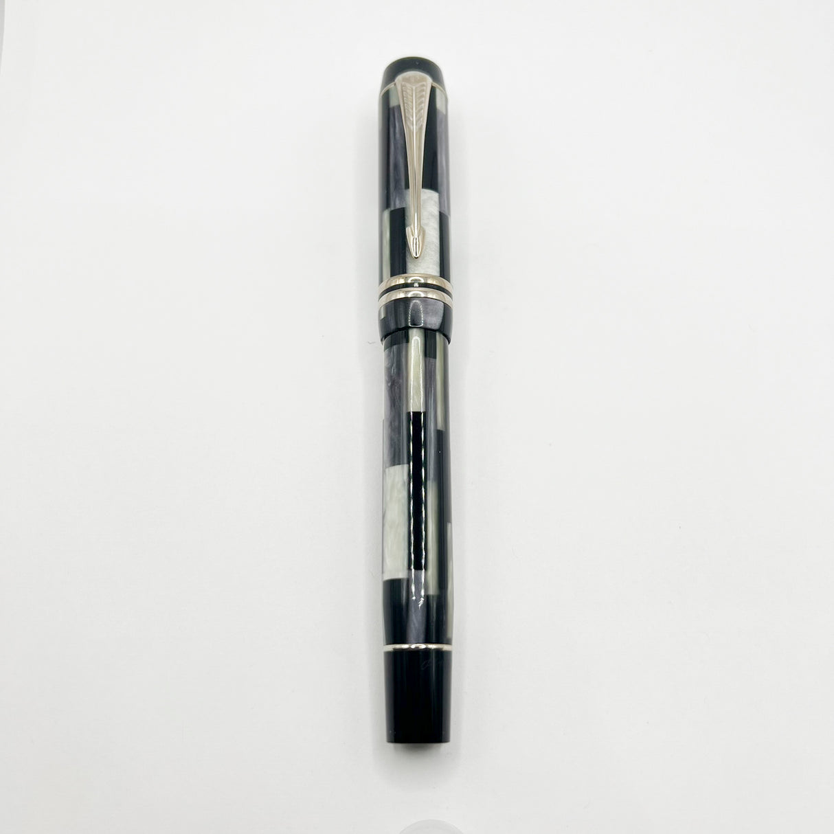 Parker Duofold Black Mosaic Centennial(Largest) Fountain Pen - Medium 18kt Gold Nib