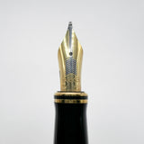 Parker Duofold Centennial (Largest) Lustrous  Pearl & Black Fountain Pen - Broad 18kt Gold Nib