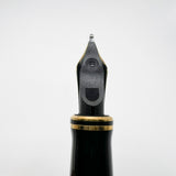 Parker Duofold Centennial (Largest) Lustrous  Pearl & Black Fountain Pen - Broad 18kt Gold Nib