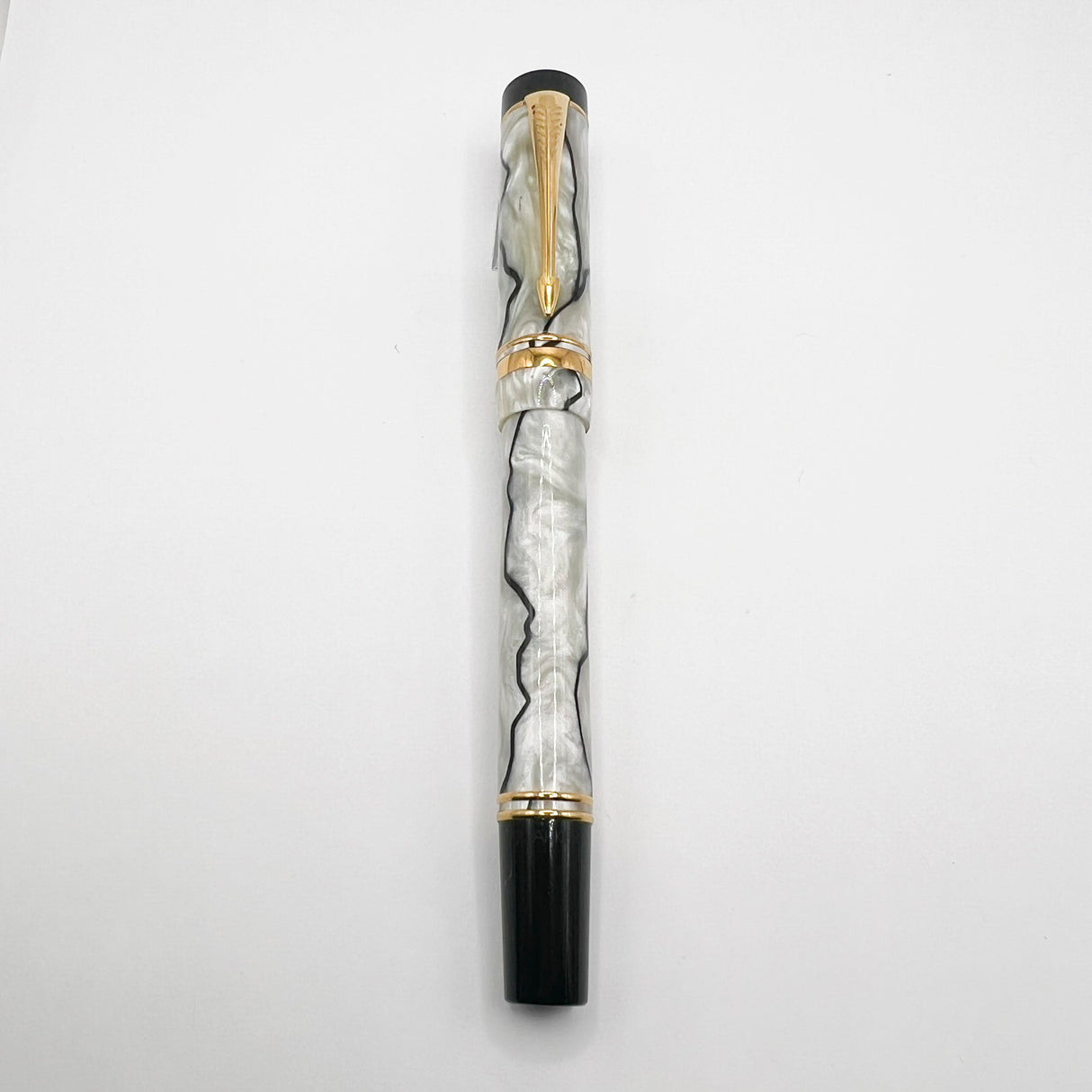 Parker Duofold Lustrous Pearl & Black Rollerball