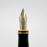 Parker Duofold International  Lustrous Pearl & Black Fountain Pen - Fine 18kt Gold Nib