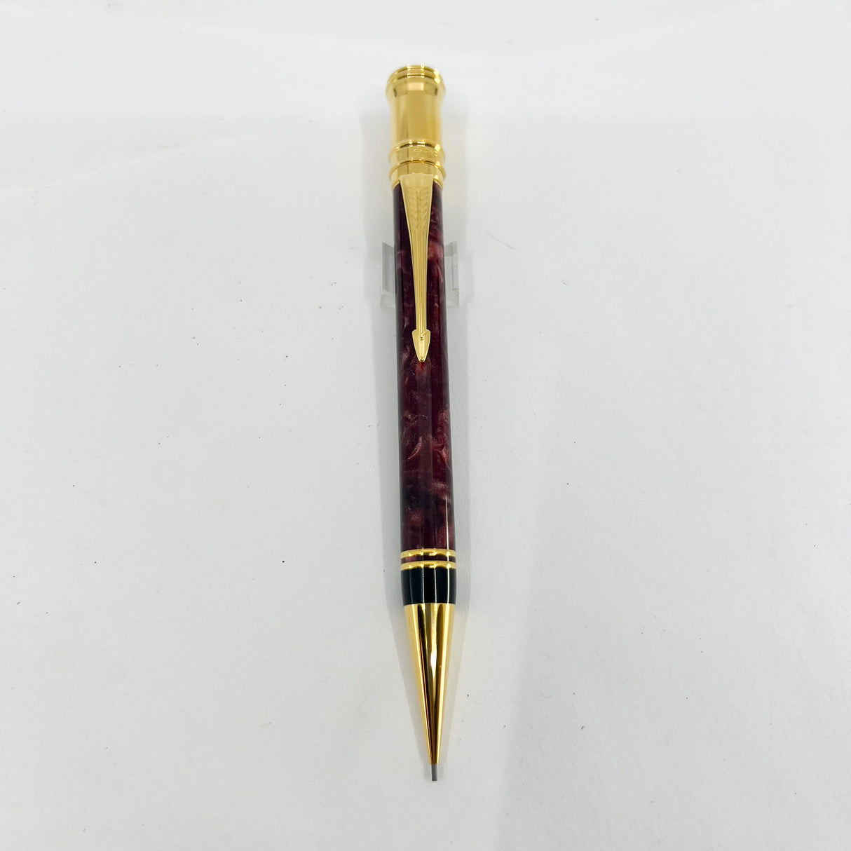 Parker Duofold  Marble Maroon Mechanical Pencil  0.9mm - Circa 1991