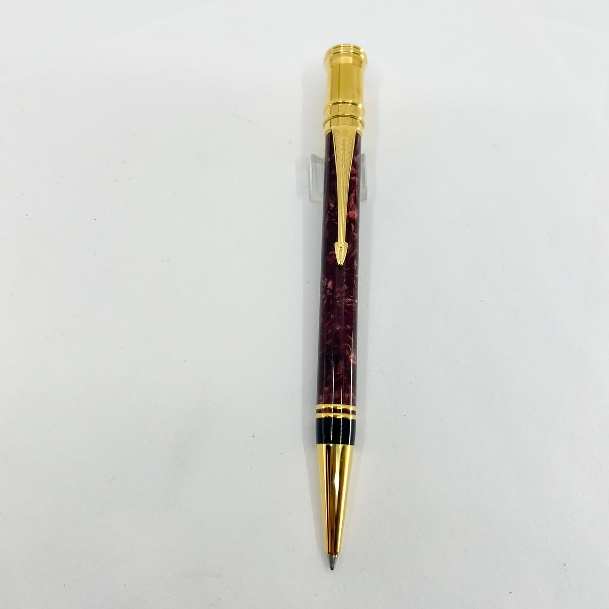 Parker Duofold  Marble Maroon Ballpoint Pen - Circa 1991