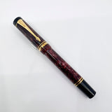 Parker Centennial (Largest Size) Marbled Maroon Duofold Fountain Pen (Circa 1991) -  Medium 18kt Gold Nib