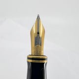 Parker Norman Rockwell Duofold Centennial Limited Edition Unique Swirly  Black & Pearl Fountain Pen - Medium 18kt Gold Nib -  Trim Rings and the Cap Top Medallion are Solid 18k Gold!