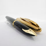 Waterman Carene  Deluxe Gold-Plated Cap/Green Lacquer Barrel Fountain Pen - Fine 18kt Gold Nib