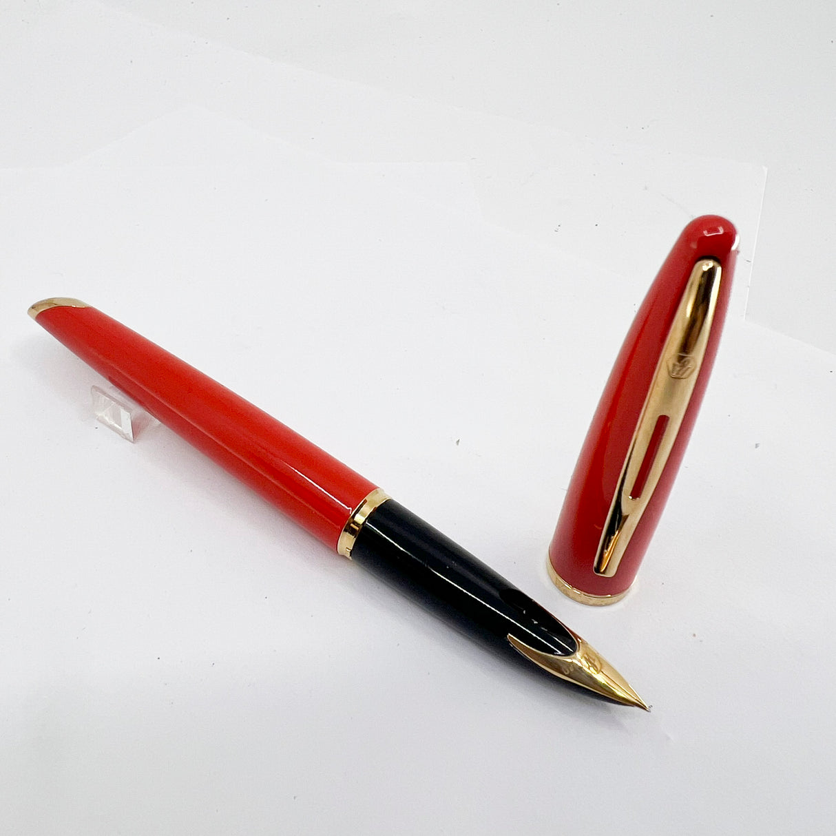 Waterman Carene  Orange Coral Lacquer Fountain Pen - Extra Fine 18kt Gold Nib
