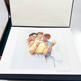 Parker Norman Rockwell Duofold Centennial Limited Edition Unique Swirly  Black & Pearl Fountain Pen - Medium 18kt Gold Nib -  Trim Rings and the Cap Top Medallion are Solid 18k Gold!