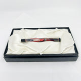 Parker Red Mosaic International Duofold Fountain Pen - Medium 18kt Gold Nib