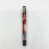 Parker Red Mosaic International Duofold Fountain Pen - Medium 18kt Gold Nib