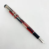 Parker Red Mosaic International Duofold Fountain Pen - Medium 18kt Gold Nib