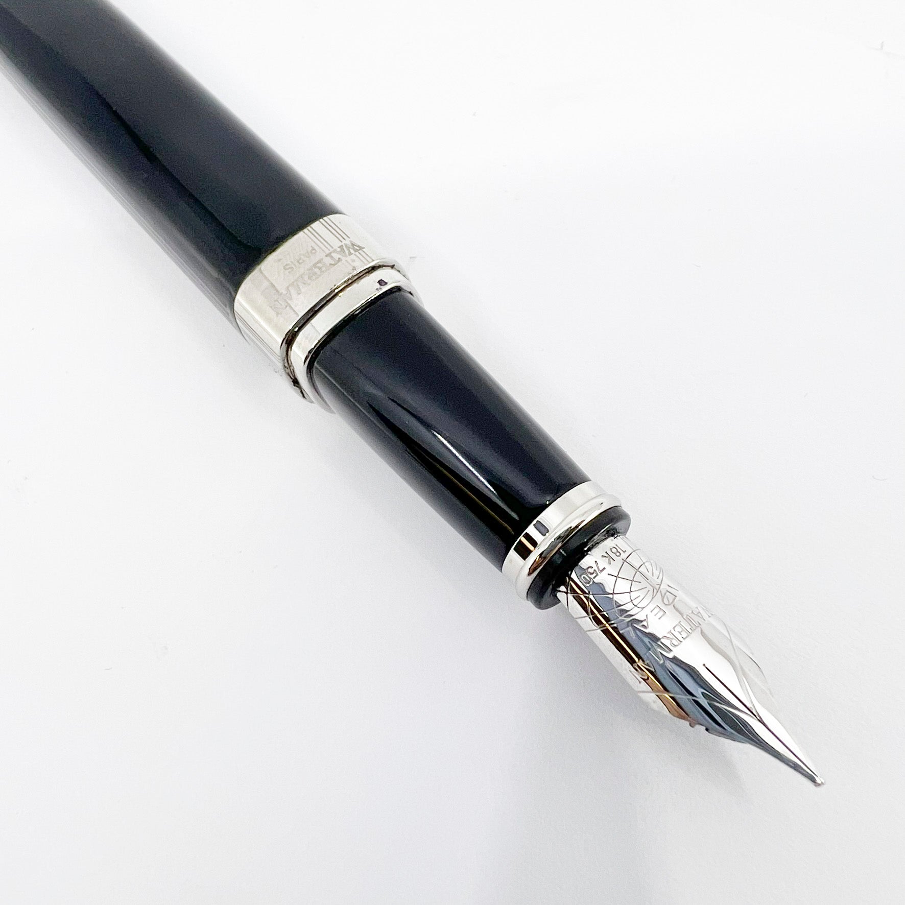 Waterman Oversized Exception Black Fountain Pen - 4-Sided Body