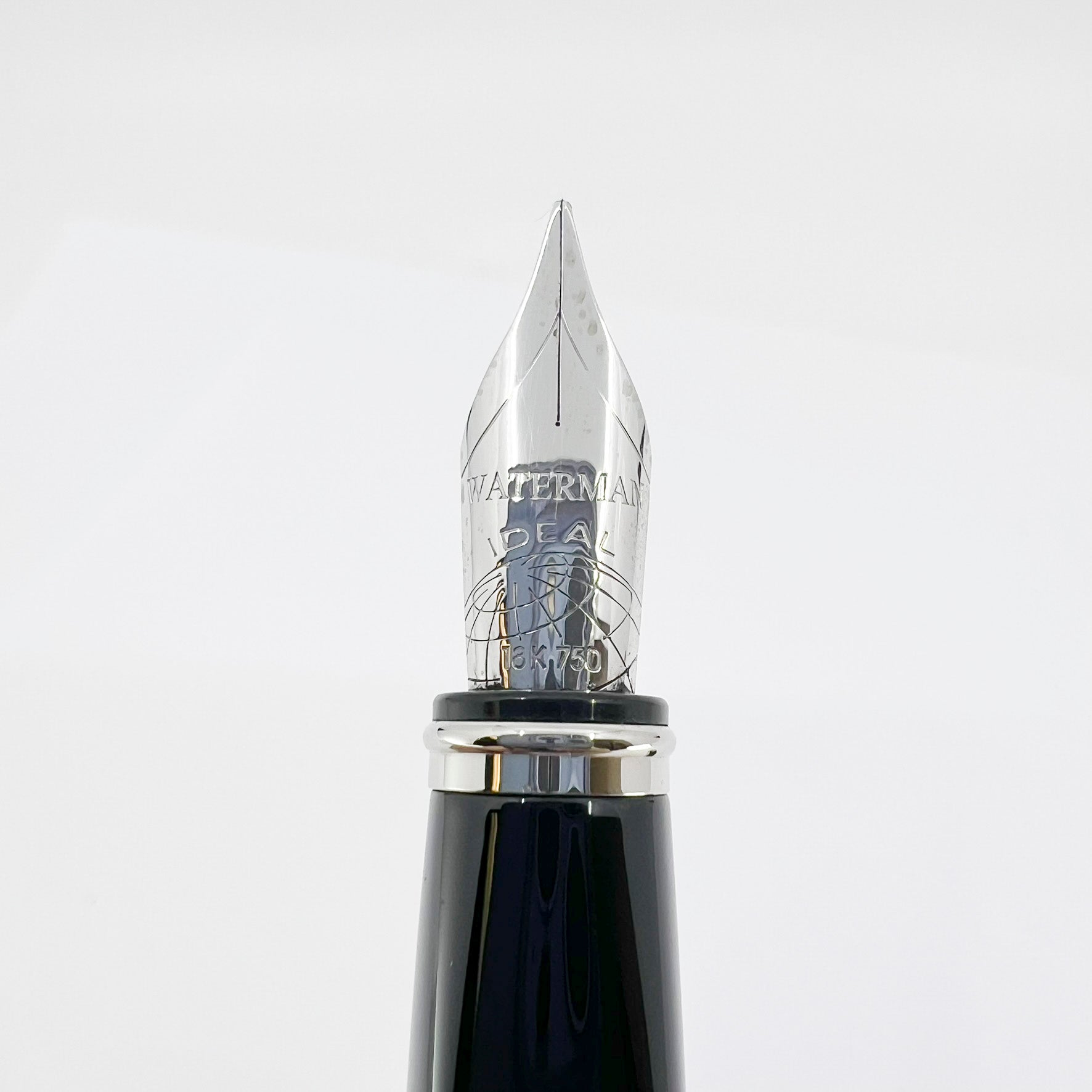Waterman Oversized Exception Black Fountain Pen - 4-Sided Body