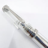 Pelikan M805 Clear Demonstrator Fountain Pen -  Names of Pen Components Engraved by Pelikan on Barrel - Extra Fine 18kt Gold Nib