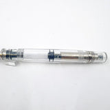 Pelikan M805 Clear Demonstrator Fountain Pen -  Names of Pen Components Engraved by Pelikan on Barrel - Extra Fine 18kt Gold Nib