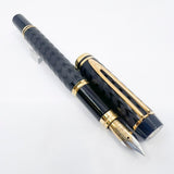 Waterman Man 100 Opera  Black Chased Fountain Pen - Medium 18kt Gold Nib