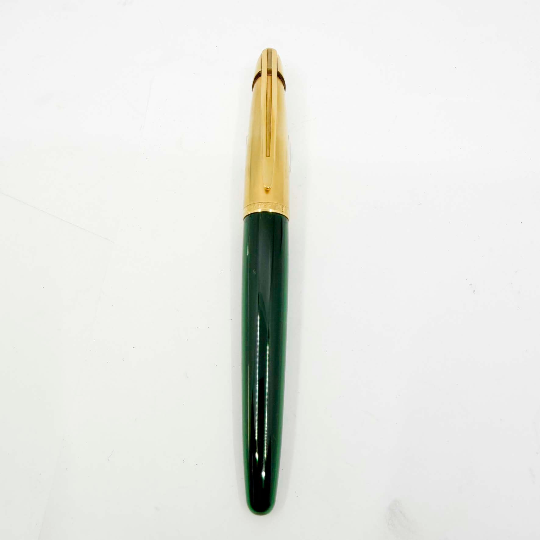Waterman Edson Green Translucent Fountain Pen - Broad 18kt Gold