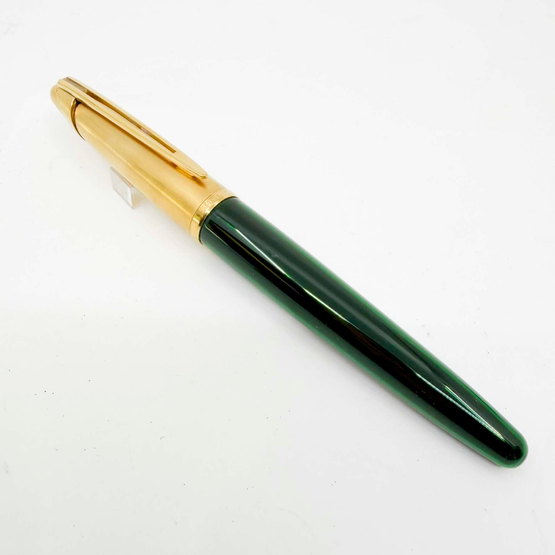Waterman Edson Green Translucent Fountain Pen - Broad 18kt Gold