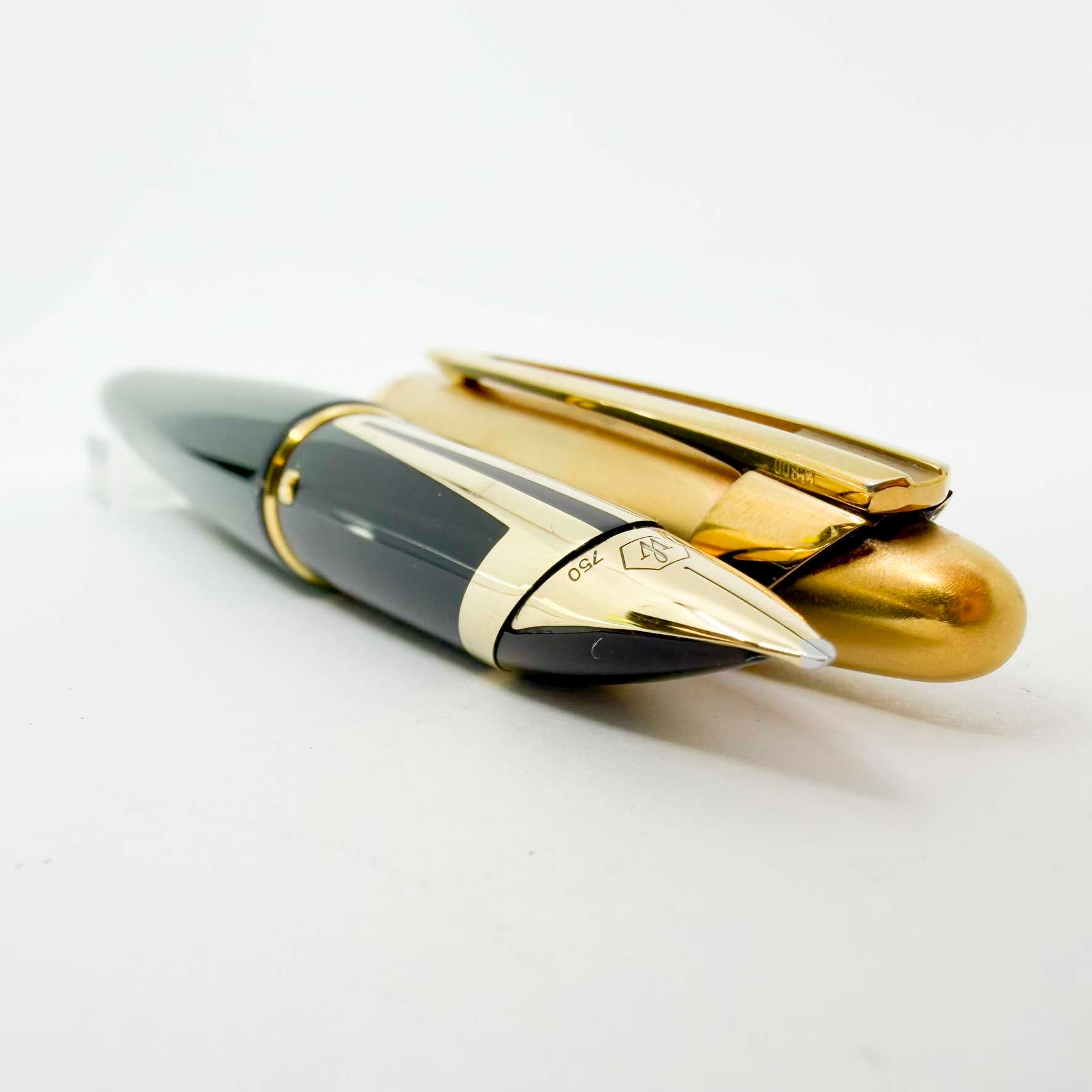 Waterman Edson Green Translucent Fountain Pen - Broad 18kt Gold