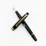 Montblanc Classique #144 Black Resin Fountain Pen- Medium 14kt Gold Nib