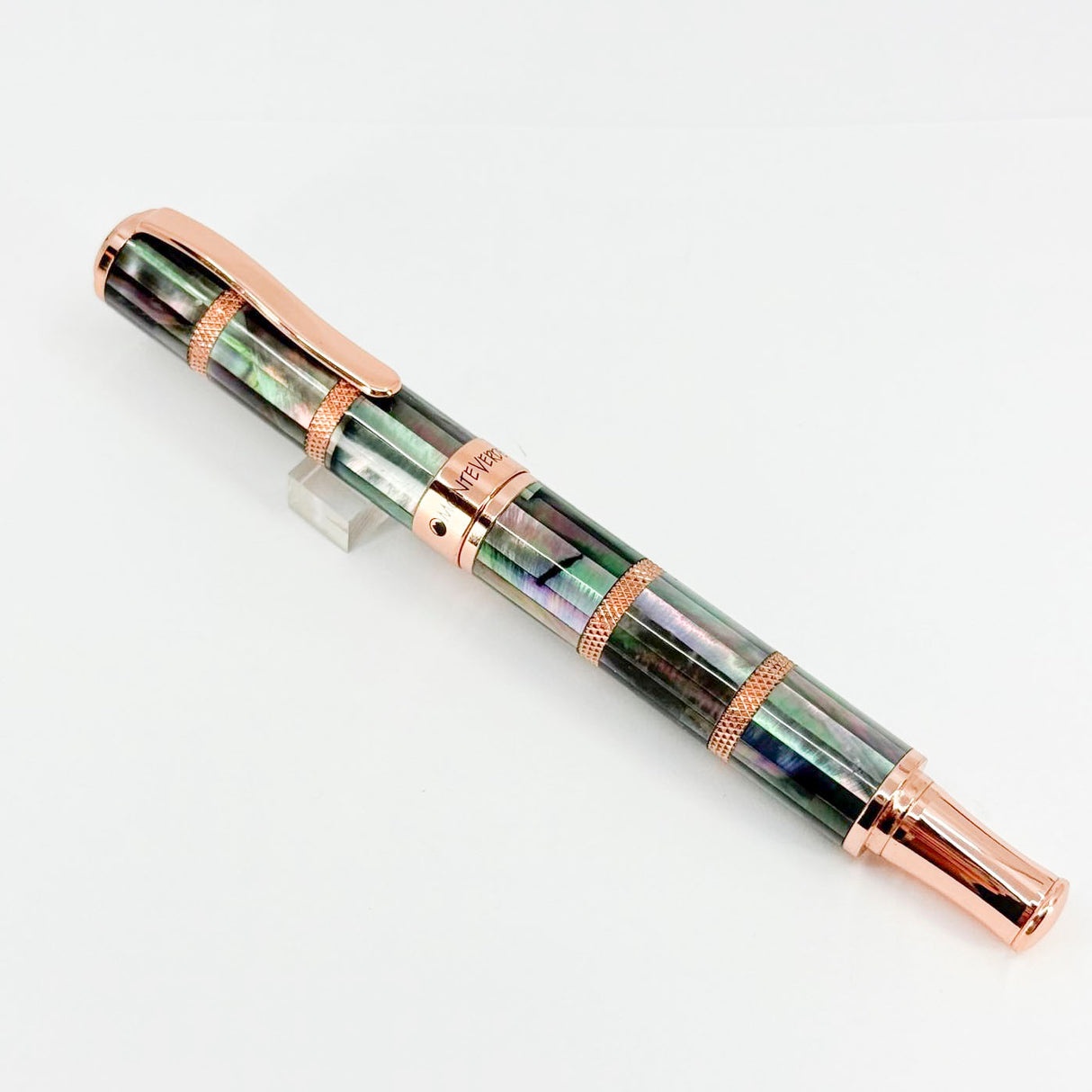 Monteverde Regatta Black Mother of Pearl Ltd Ed Fountain  Pen - Medium Blackened Stainless Steel Nib