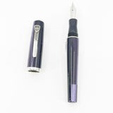 Krone Boulder Purple Haze Celluloid Fountain Pen - Fine 18kt Gold Nib