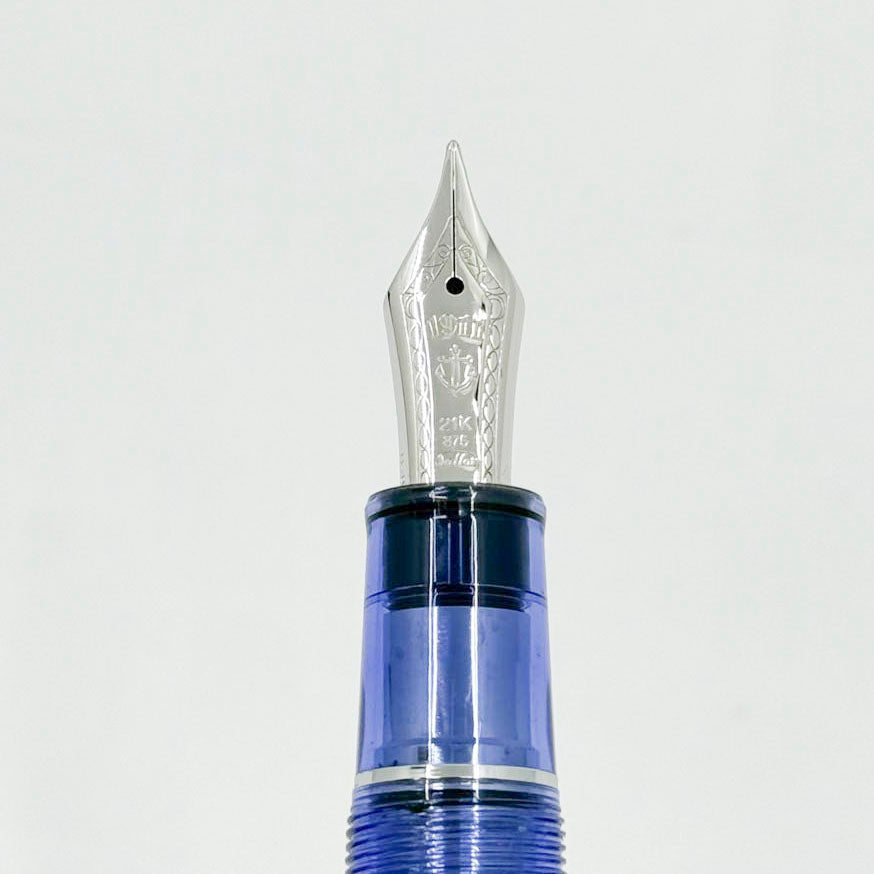 Sailor 1911 Large Blue Moon Transparent Fountain Pen - Broad 21kt