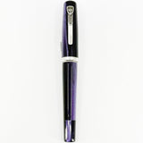 Krone Boulder Purple Haze Celluloid Fountain Pen - Fine 18kt Gold Nib