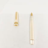 OMAS Ivory Vegetal Resin Bibliotheque Nationale Fountain Pen - Medium 18kt Gold Nib