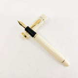 Conway Stewart Churchill Striped Ivory Finish Fountain Pen #172/300 - Broad 18kt Gold Nib