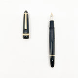 Montblanc Black Resin Meisterstuck #146 LeGrand Fountain Pen - Semi-Flex Medium 14kt Gold  Nib