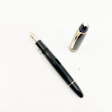 Montblanc Black Resin Meisterstuck #146 LeGrand Fountain Pen - Semi-Flex Medium 14kt Gold  Nib
