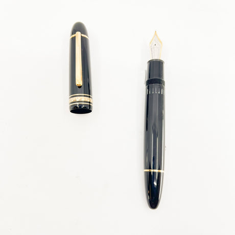 Montblanc Meisterstuck Black Resin #149 (Largest) Fountain Pen - Flexible Fine 18kt Gold Nib