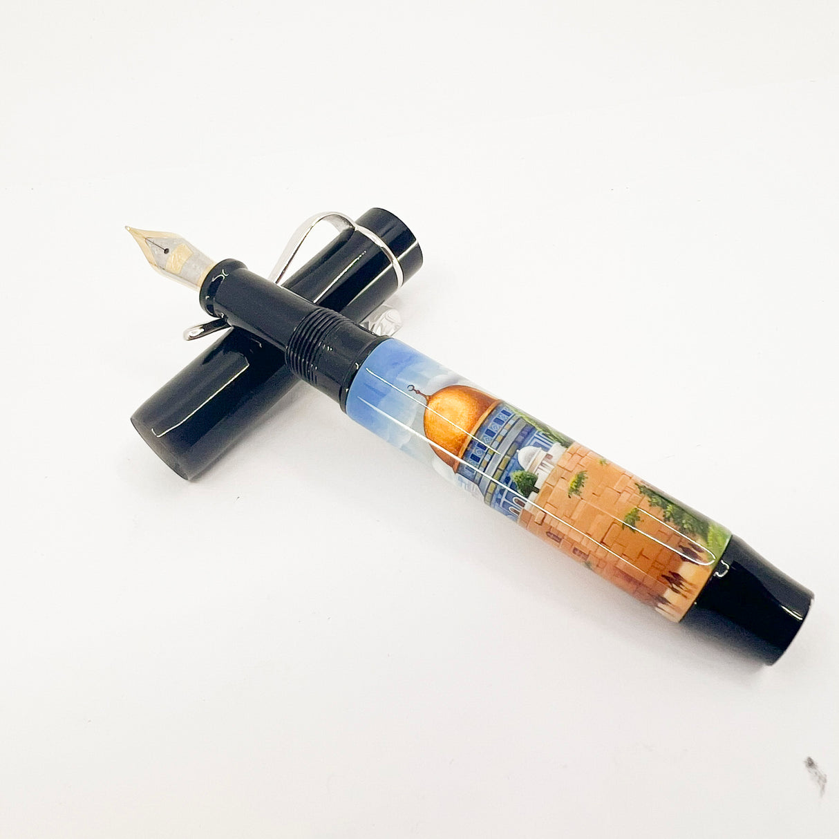 Bexley Russian Hand-Painted Lacquer Art Fountain Pen - Ottoman Empire Turkey  - Circa 2001