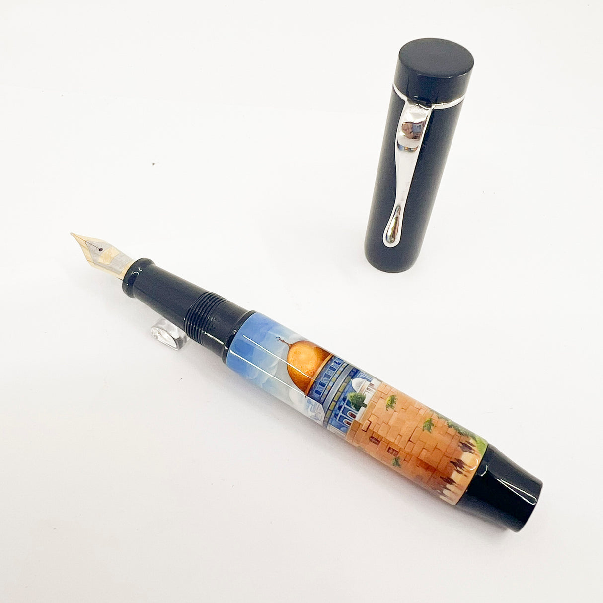Bexley Russian Hand-Painted Lacquer Art Fountain Pen - Ottoman Empire Turkey  - Circa 2001