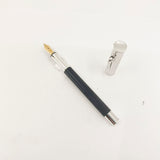 Graf Von Faber Castell Black Resin Guilloche Fountain Pen - Broad 18kt Gold Nib