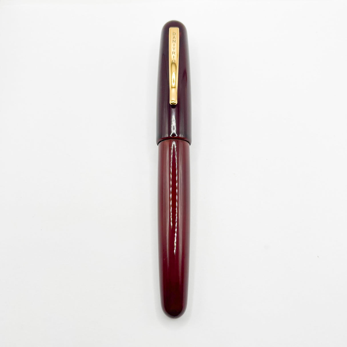 Danitrio Tami-Nuri Red  Urushi  Hand Painted Lacquer on Mikado Oversized Fountain Pen  - Fine 18kt Gold Nib