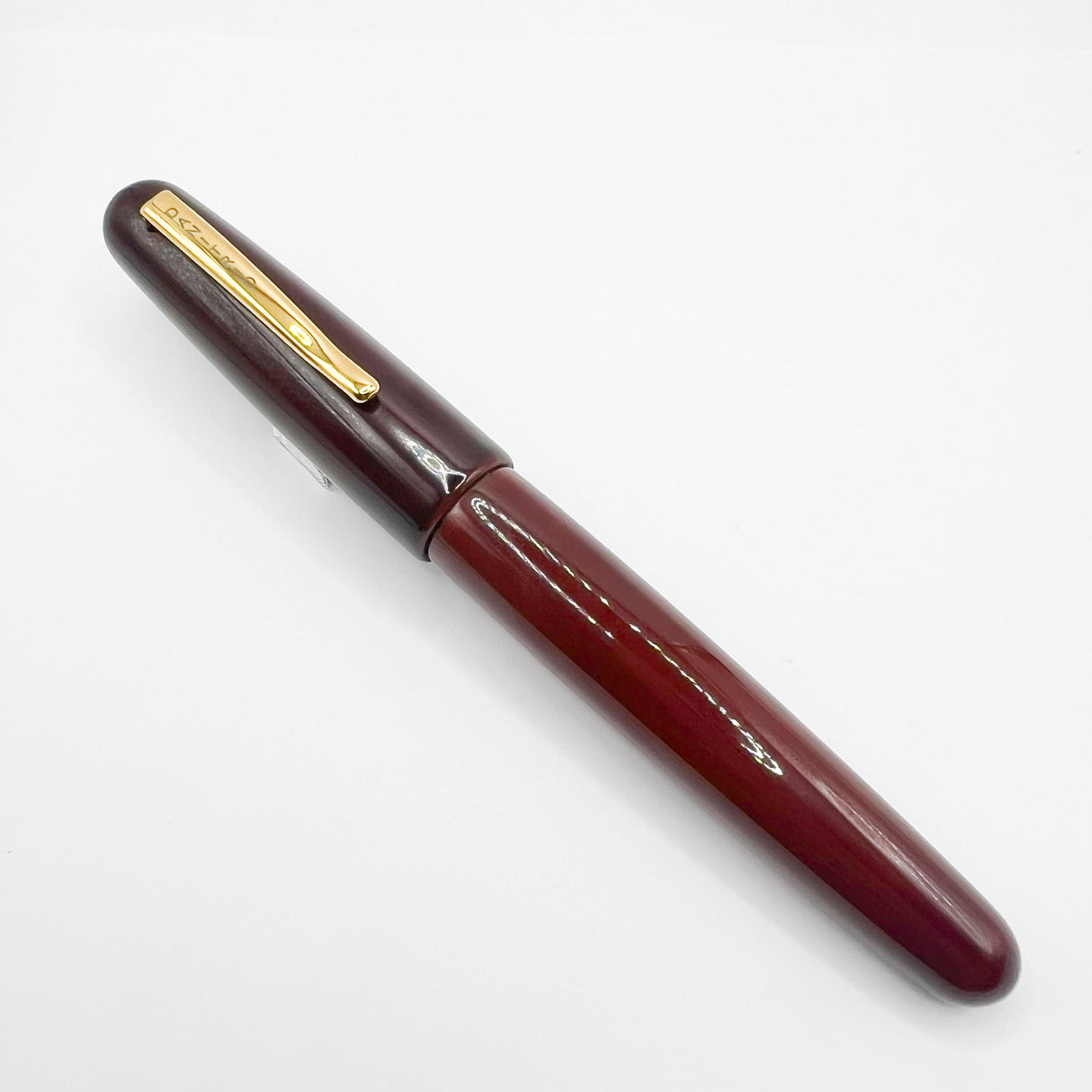 Danitrio Tami-Nuri Red  Urushi  Hand Painted Lacquer on Mikado Oversized Fountain Pen  - Fine 18kt Gold Nib
