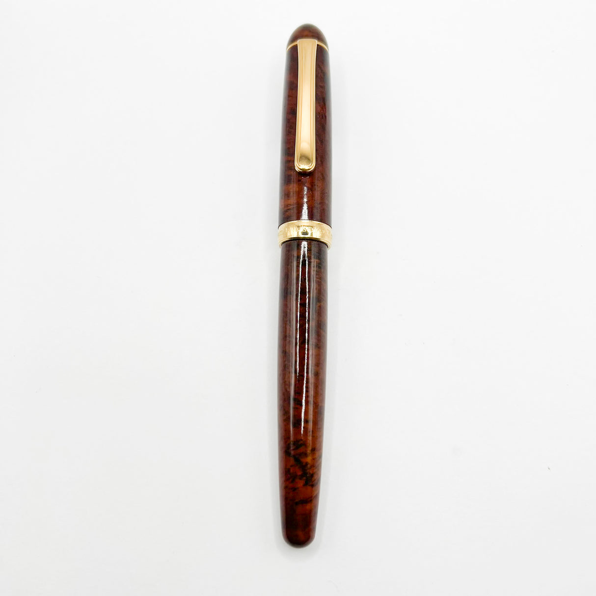 Early Nakaya Briarwood Fountain Pen - Fine 14kt Gold Elastic Nib