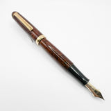 Early Nakaya Briarwood Fountain Pen - Fine 14kt Gold Elastic Nib