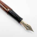 Early Nakaya Briarwood Fountain Pen - Fine 14kt Gold Elastic Nib