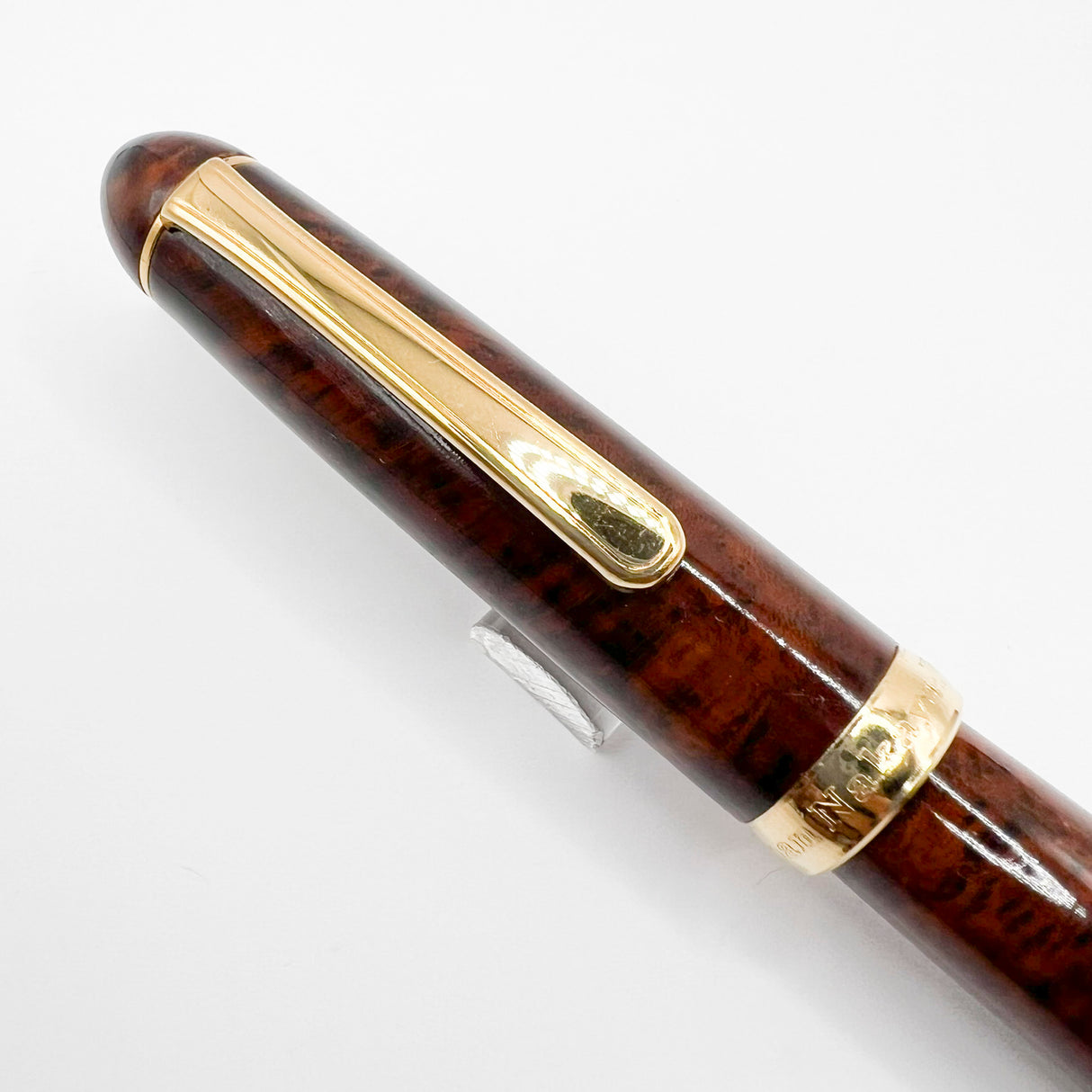 Early Nakaya Briarwood Fountain Pen - Fine 14kt Gold Elastic Nib