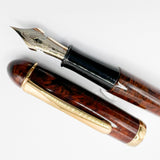 Early Nakaya Briarwood Fountain Pen - Fine 14kt Gold Elastic Nib